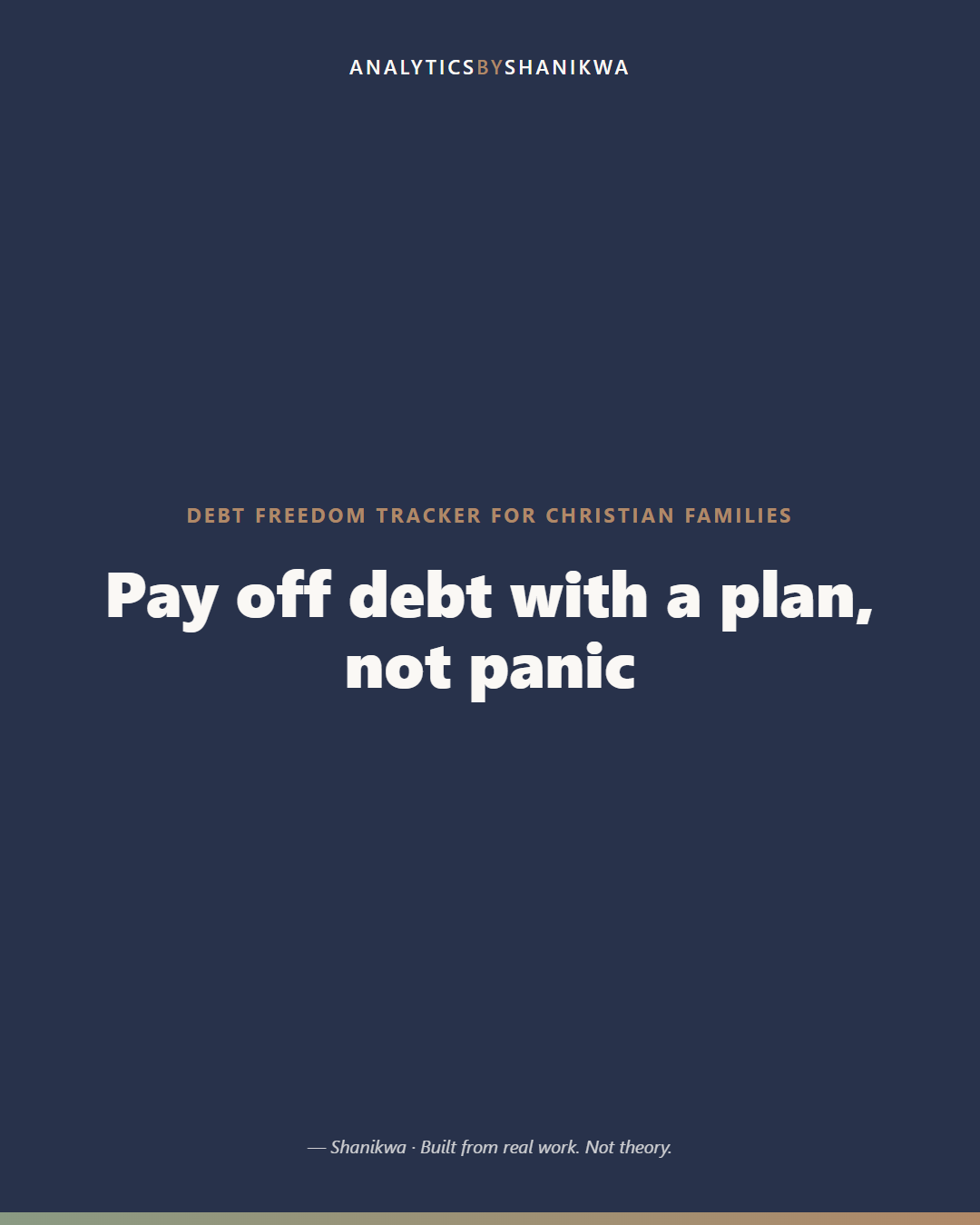 Debt Freedom Tracker for Christian Families — product cover