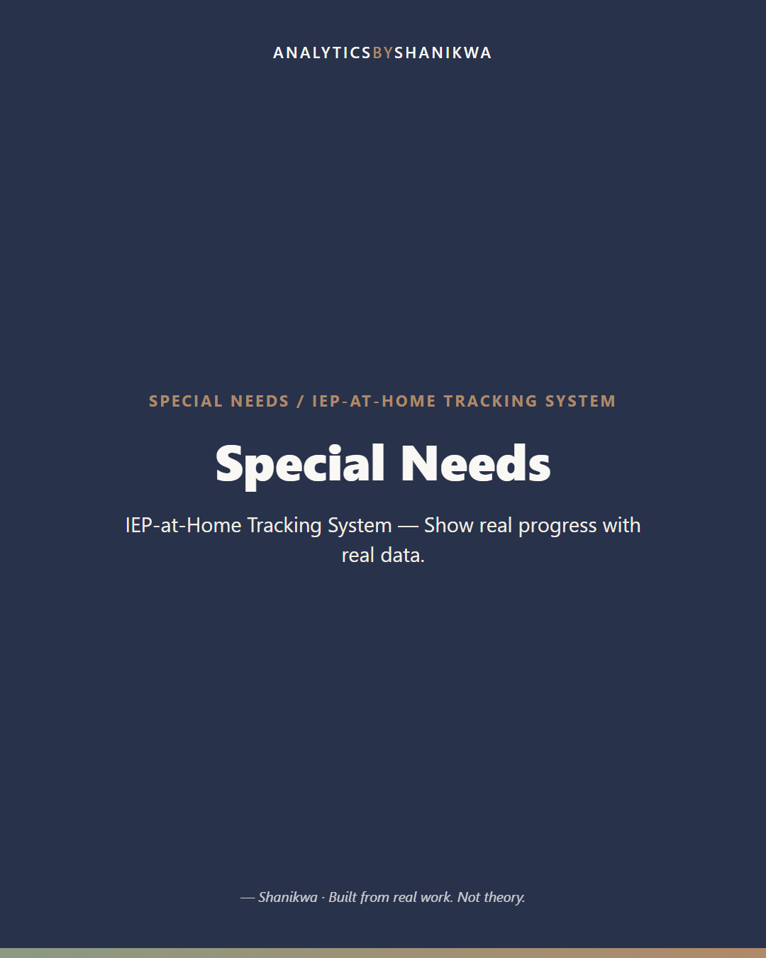 Special Needs / IEP-at-Home Tracking System — product cover