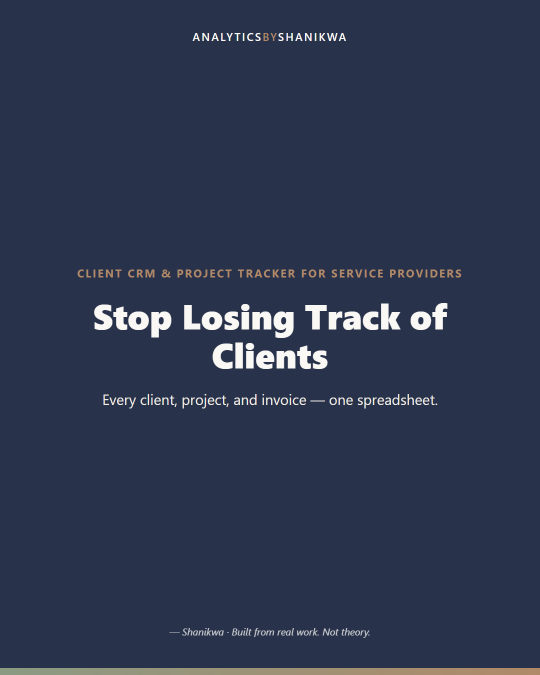 Client CRM & Project Tracker for Service Providers — product cover