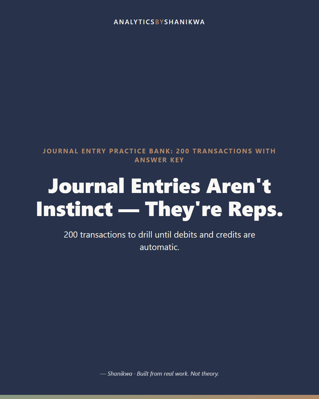 Journal Entry Practice Bank: 200 Transactions with Answer Key — product cover