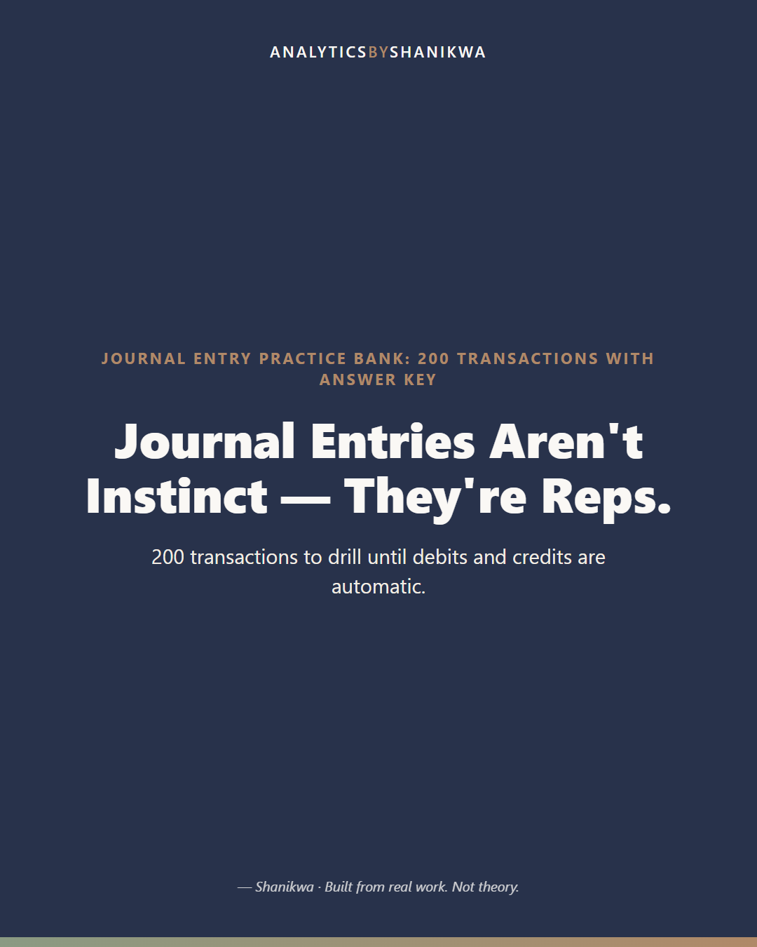 Journal Entry Practice Bank: 200 Transactions with Answer Key — product cover