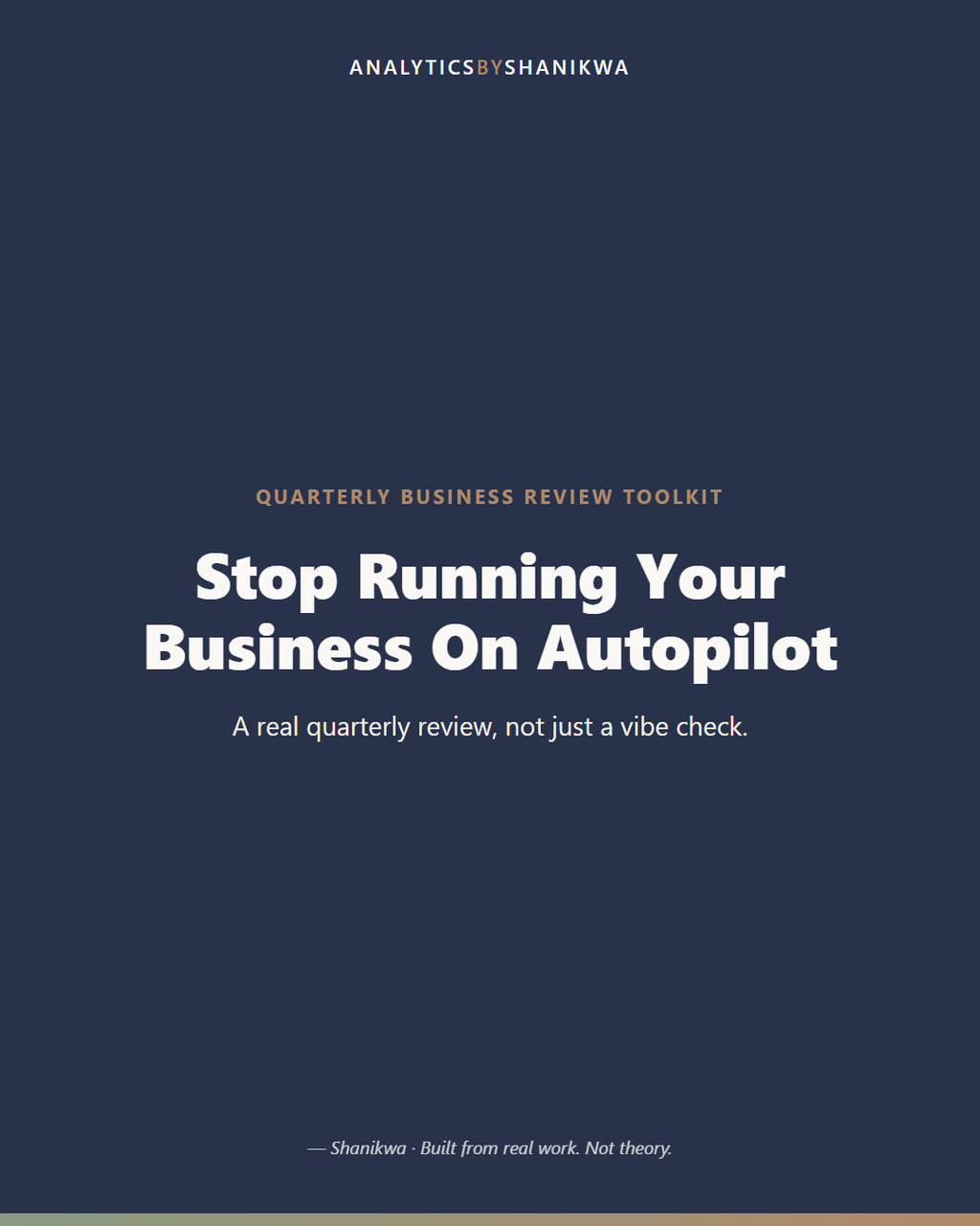 Quarterly Business Review Toolkit — product cover
