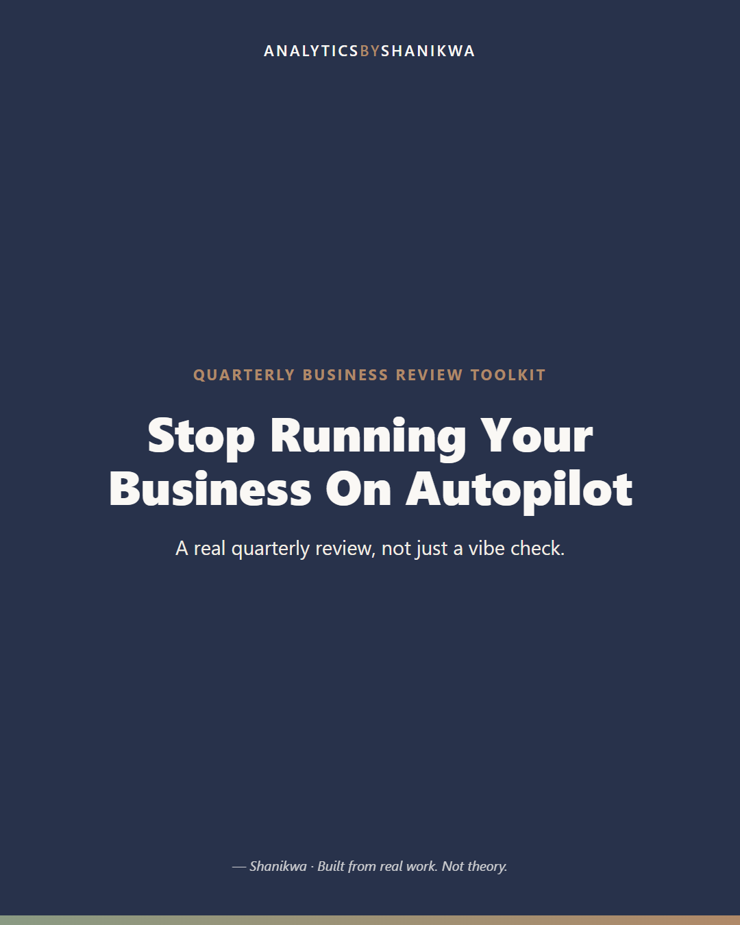 Quarterly Business Review Toolkit — product cover