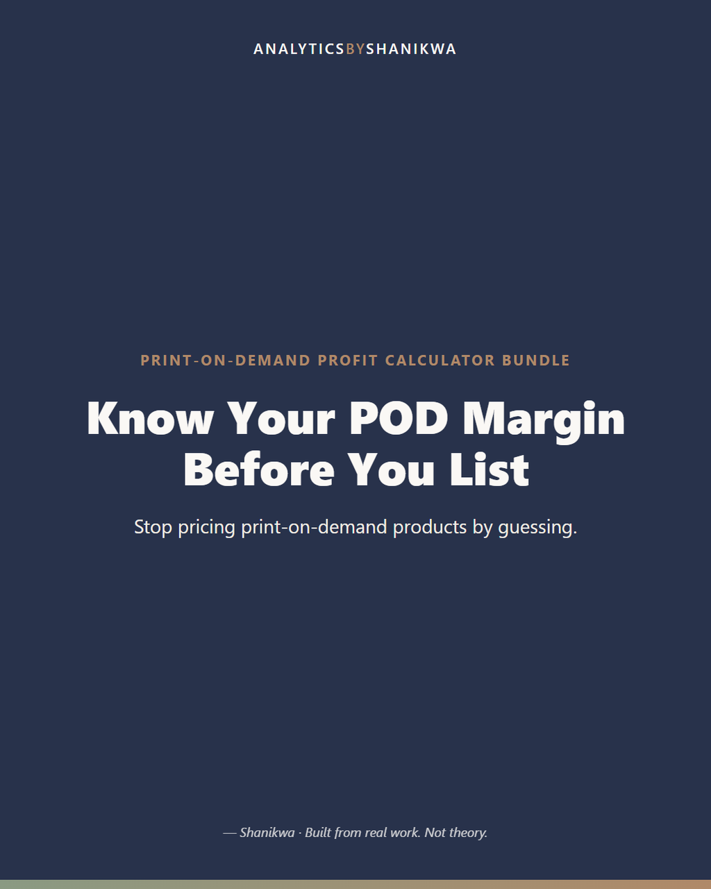 Print-on-Demand Profit Calculator Bundle — product cover