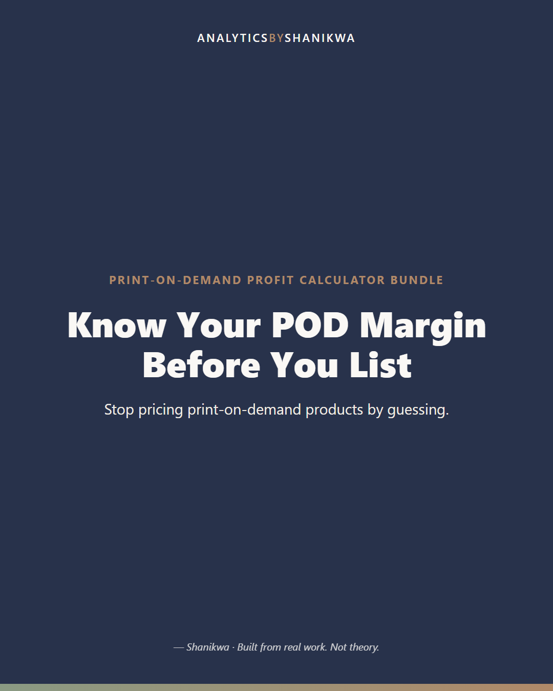 Print-on-Demand Profit Calculator Bundle — product cover