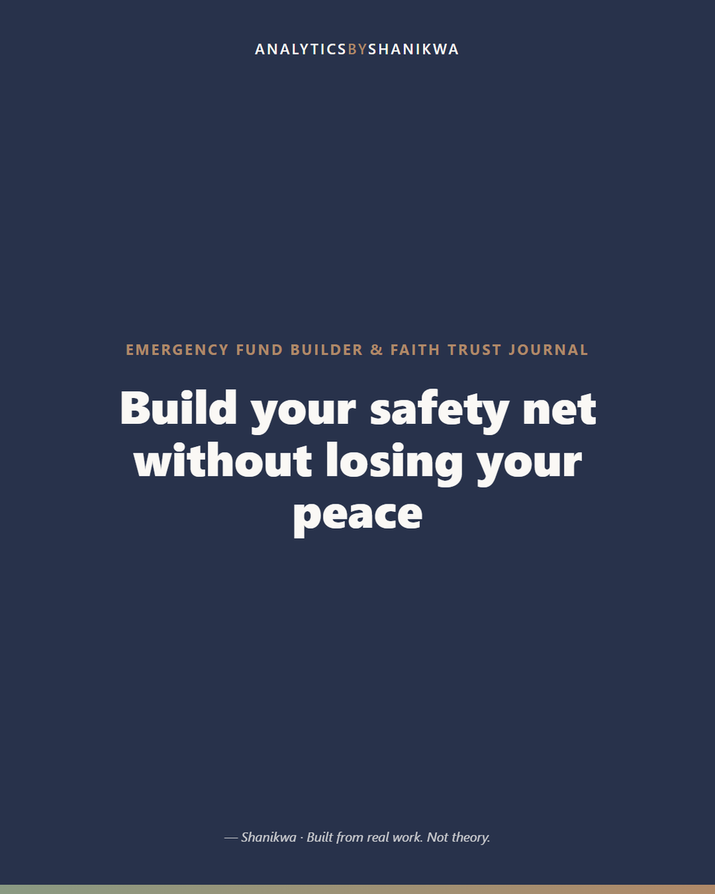 Emergency Fund Builder & Faith Trust Journal — product cover