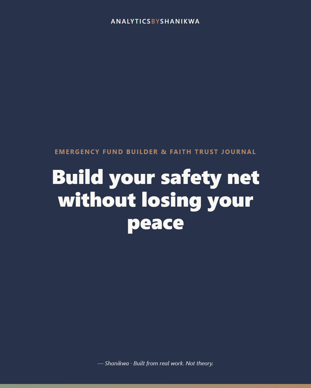 Emergency Fund Builder & Faith Trust Journal — product cover