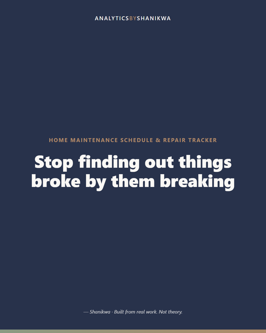 Home Maintenance Schedule & Repair Tracker — product cover