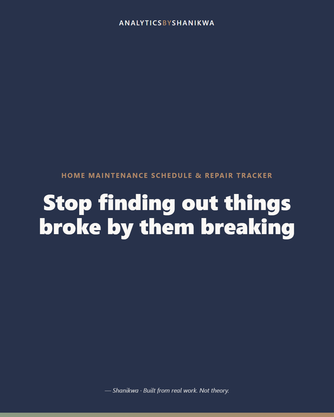 Home Maintenance Schedule & Repair Tracker — product cover