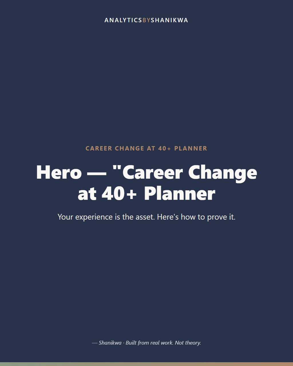 Career Change at 40+ Planner — product cover