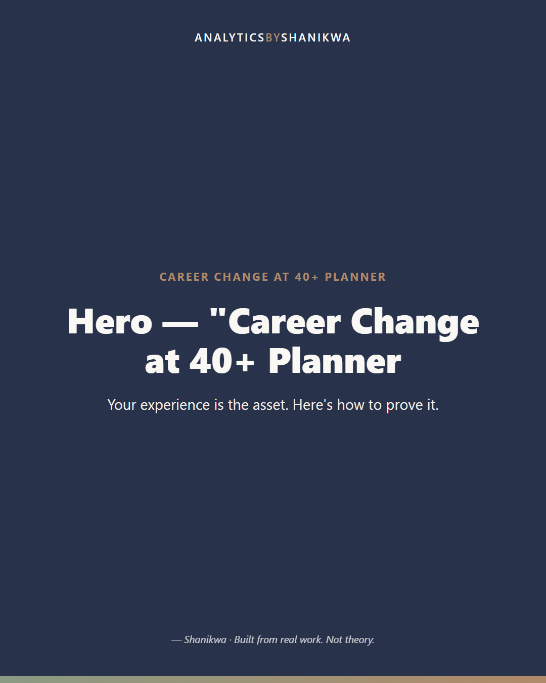 Career Change at 40+ Planner — product cover