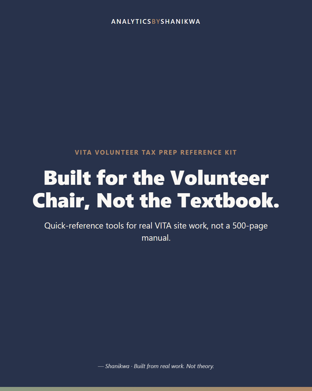 VITA Volunteer Tax Prep Reference Kit — product cover