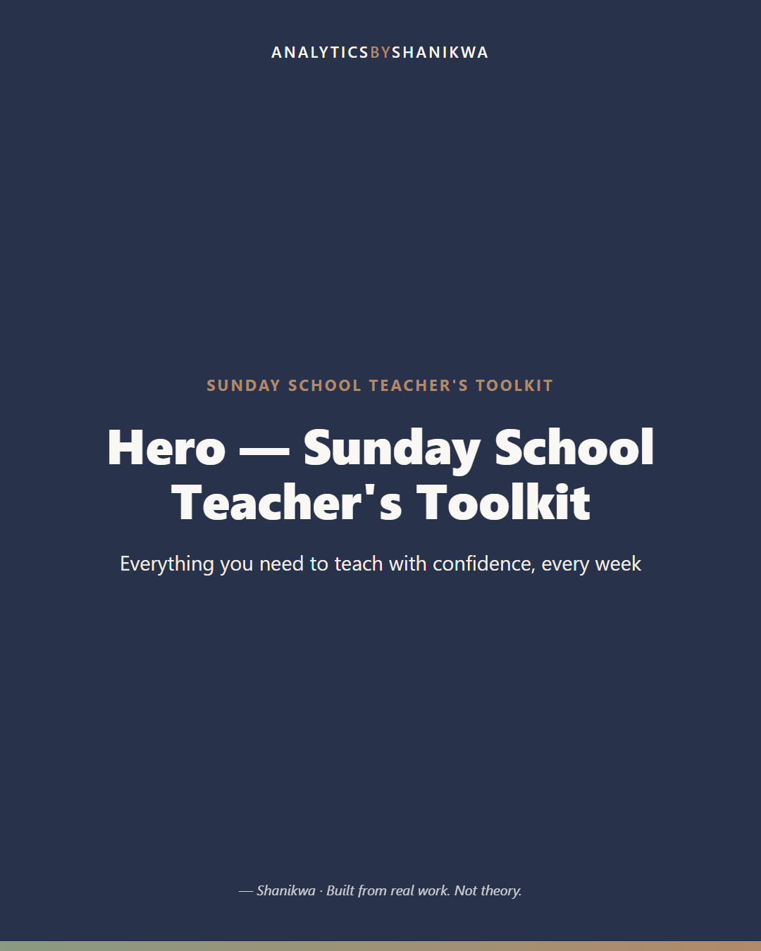 Sunday School Teacher's Toolkit — product cover