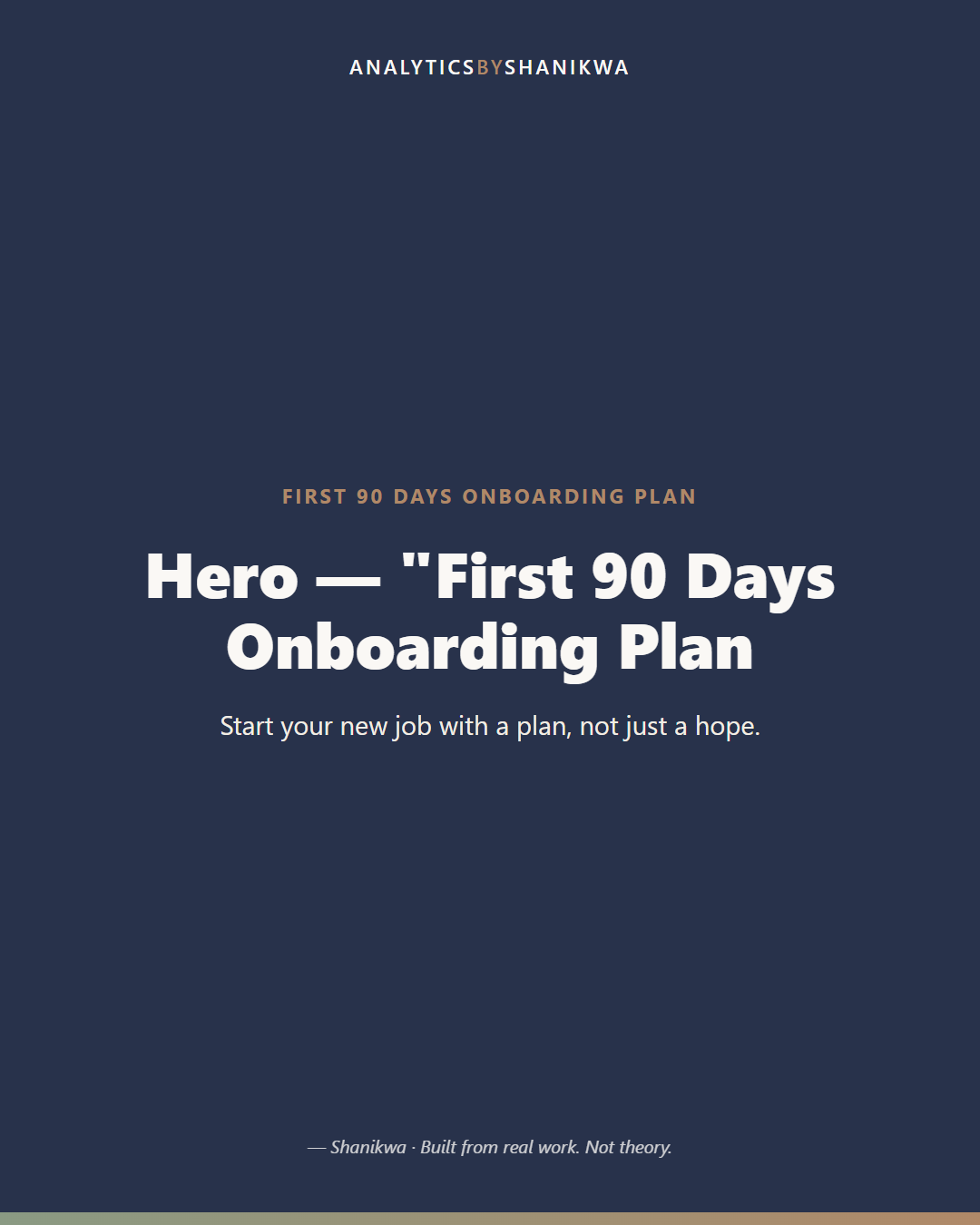 First 90 Days Onboarding Plan — product cover