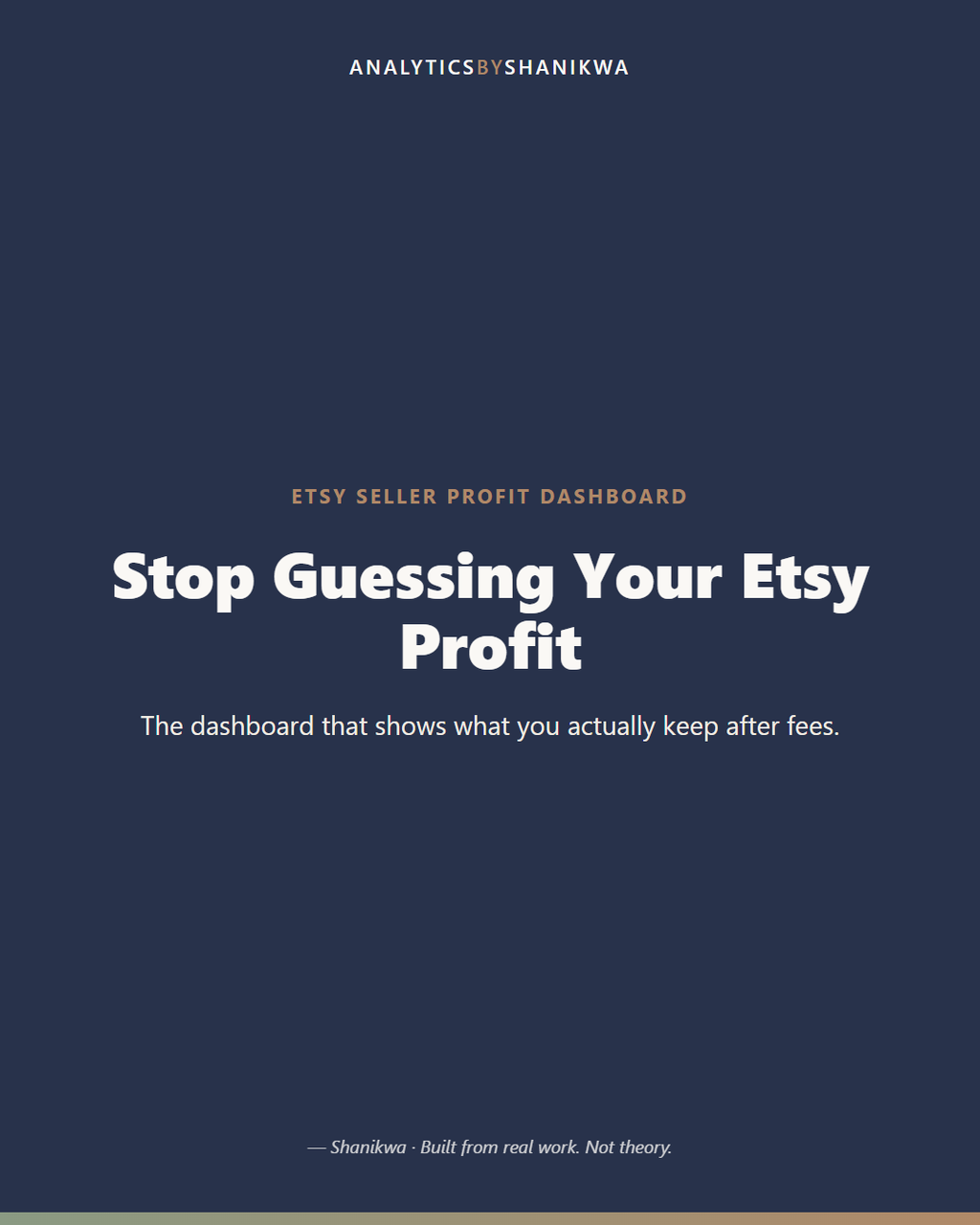 Etsy Seller Profit Dashboard — product cover