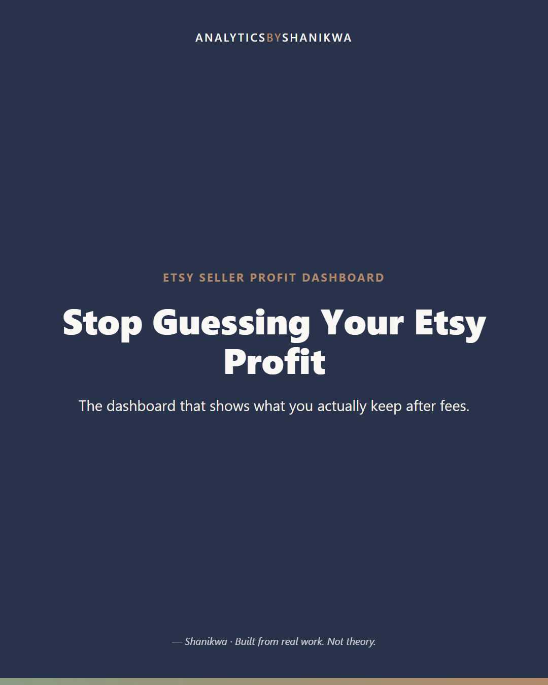 Etsy Seller Profit Dashboard — product cover