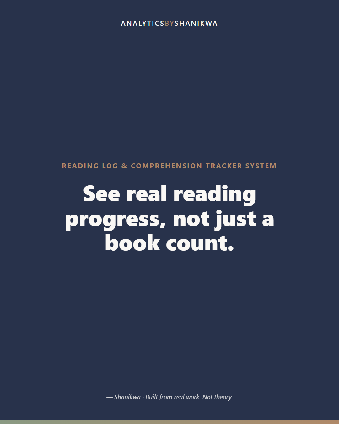 Reading Log & Comprehension Tracker System — product cover