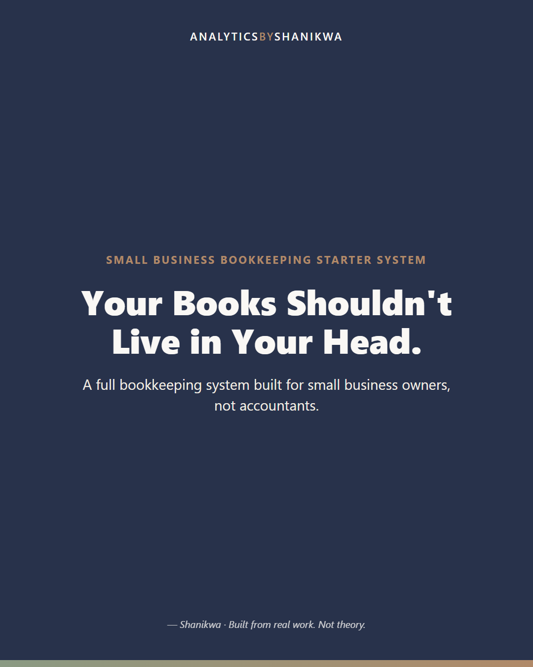 Small Business Bookkeeping Starter System — product cover
