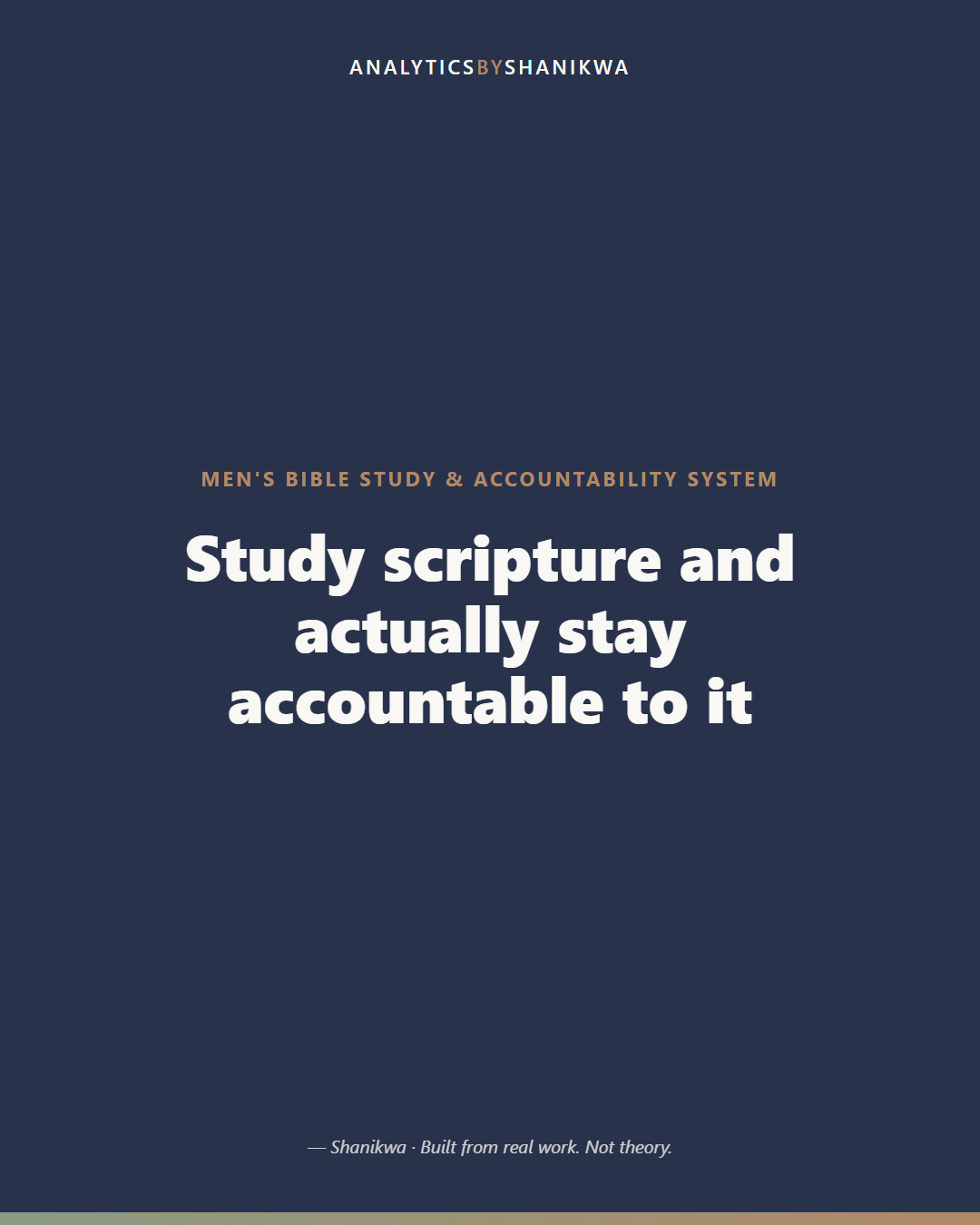 Men's Bible Study & Accountability System — product cover