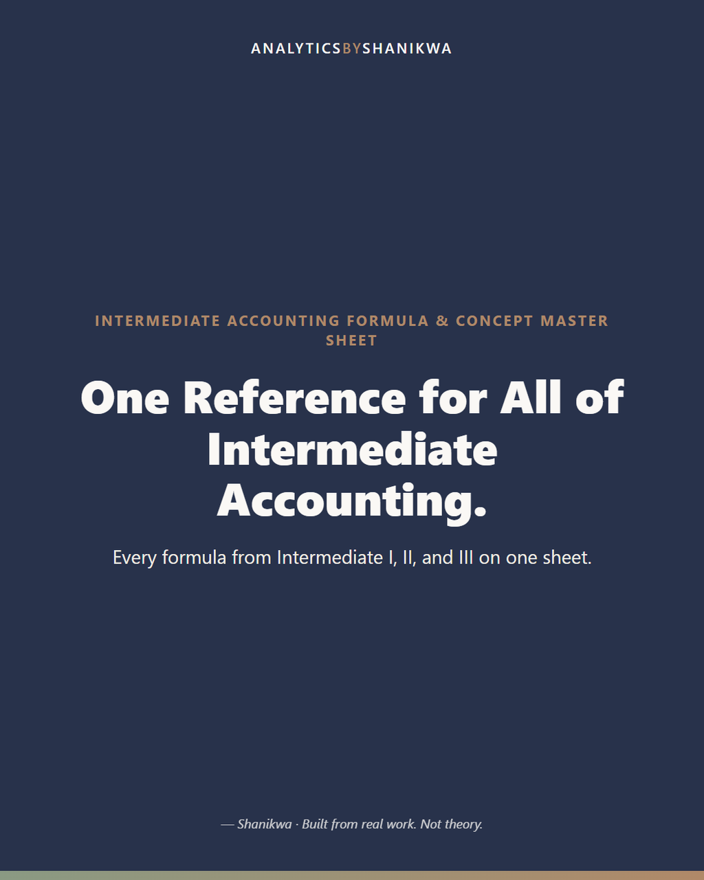 Intermediate Accounting Formula & Concept Master Sheet — product cover
