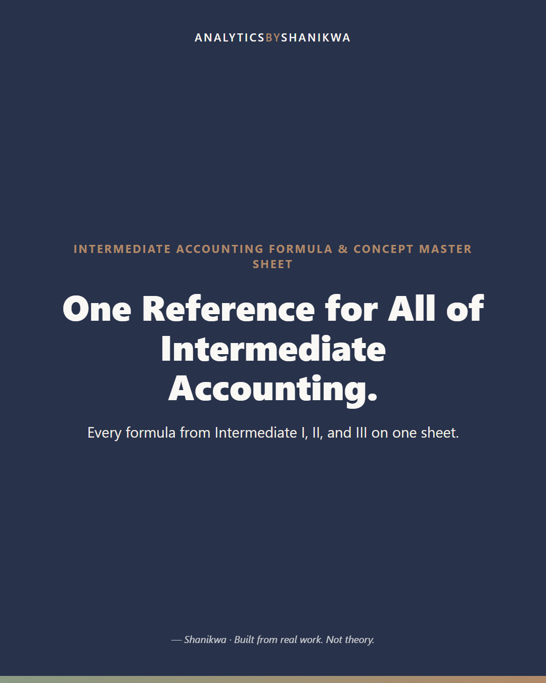 Intermediate Accounting Formula & Concept Master Sheet — product cover