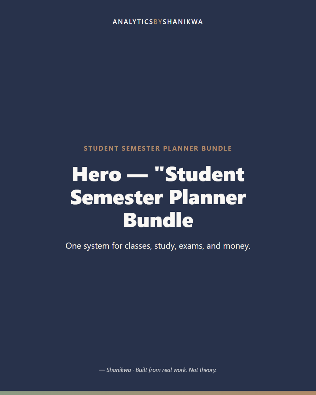 Student Semester Planner Bundle — product cover