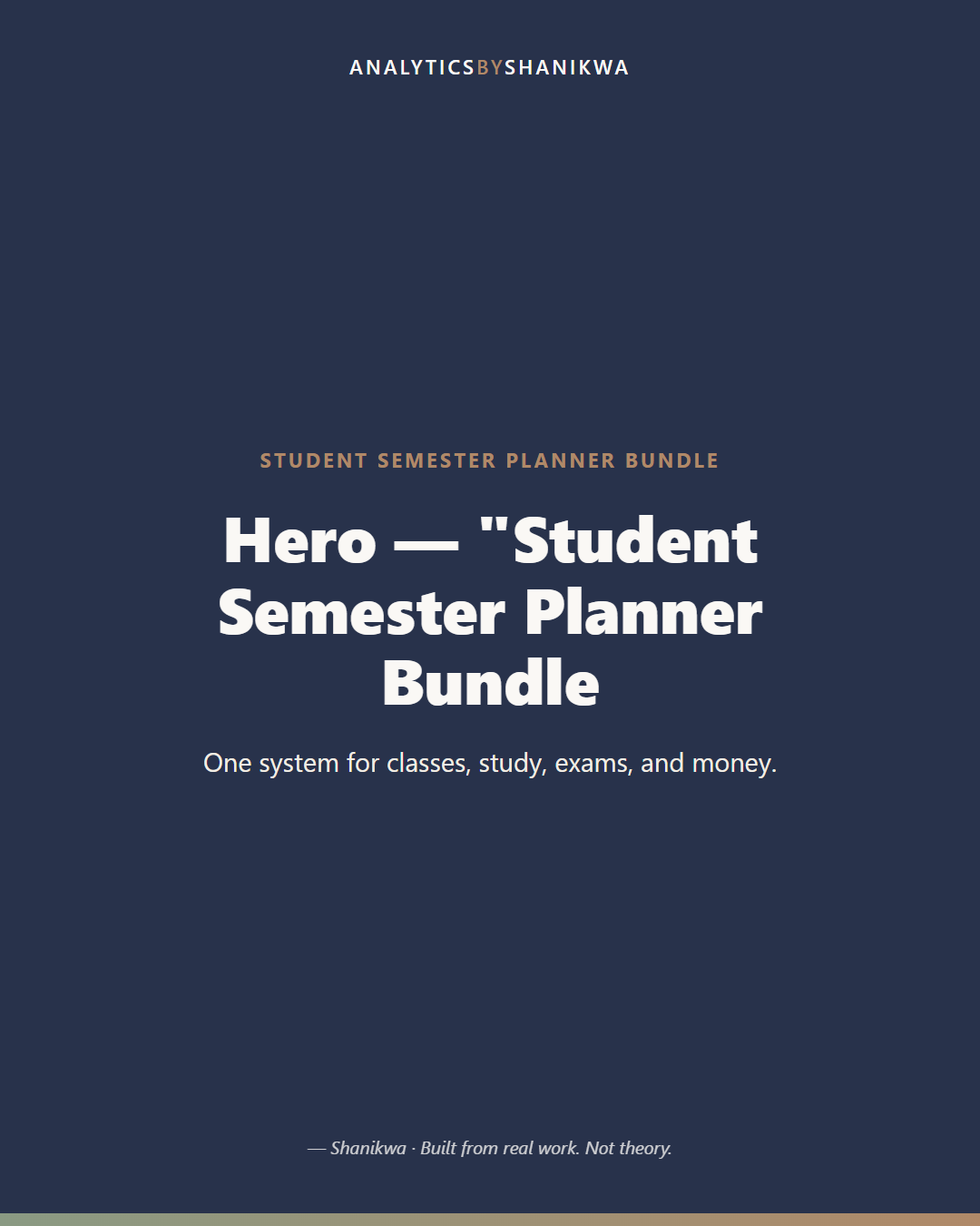 Student Semester Planner Bundle — product cover