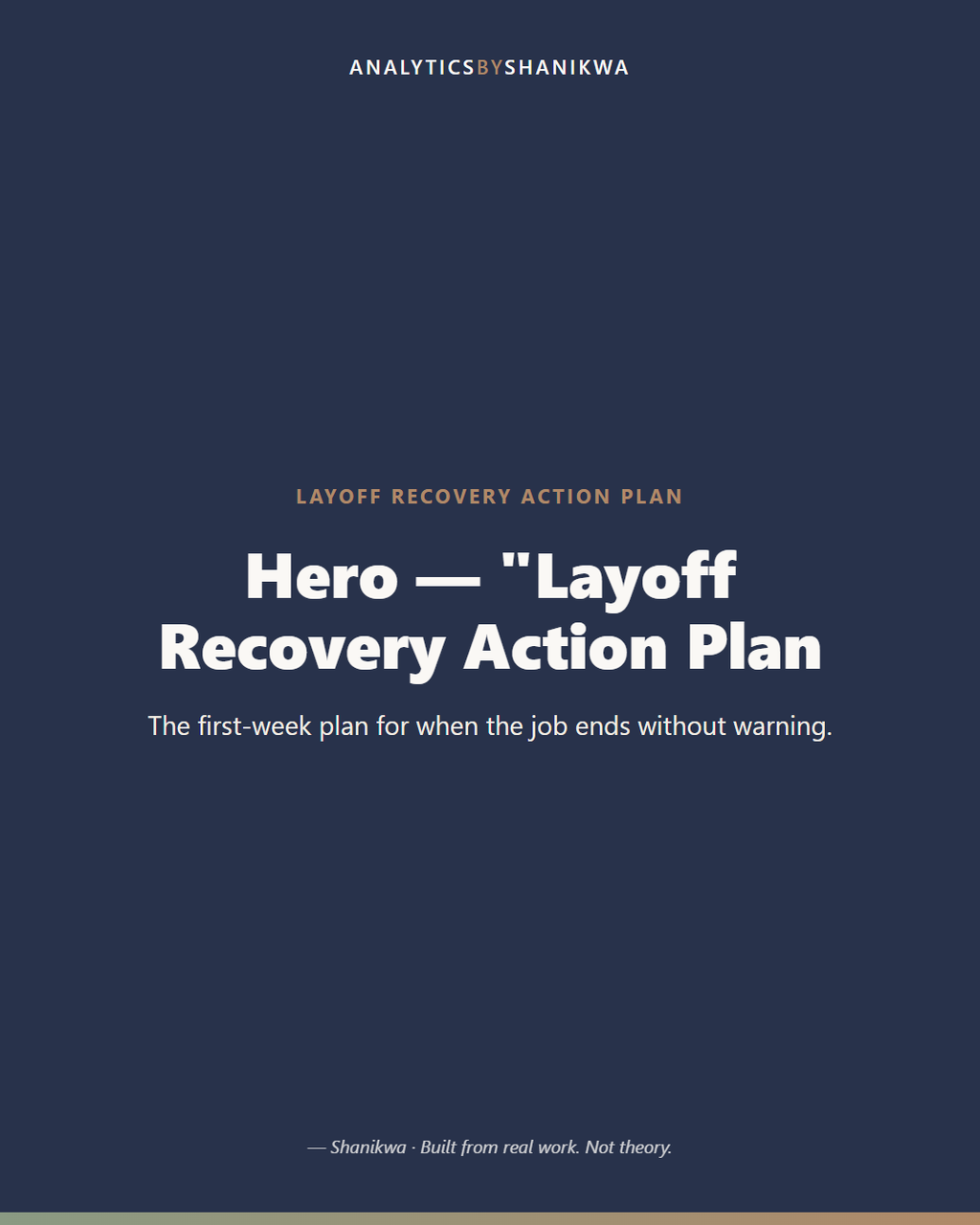 Layoff Recovery Action Plan — product cover