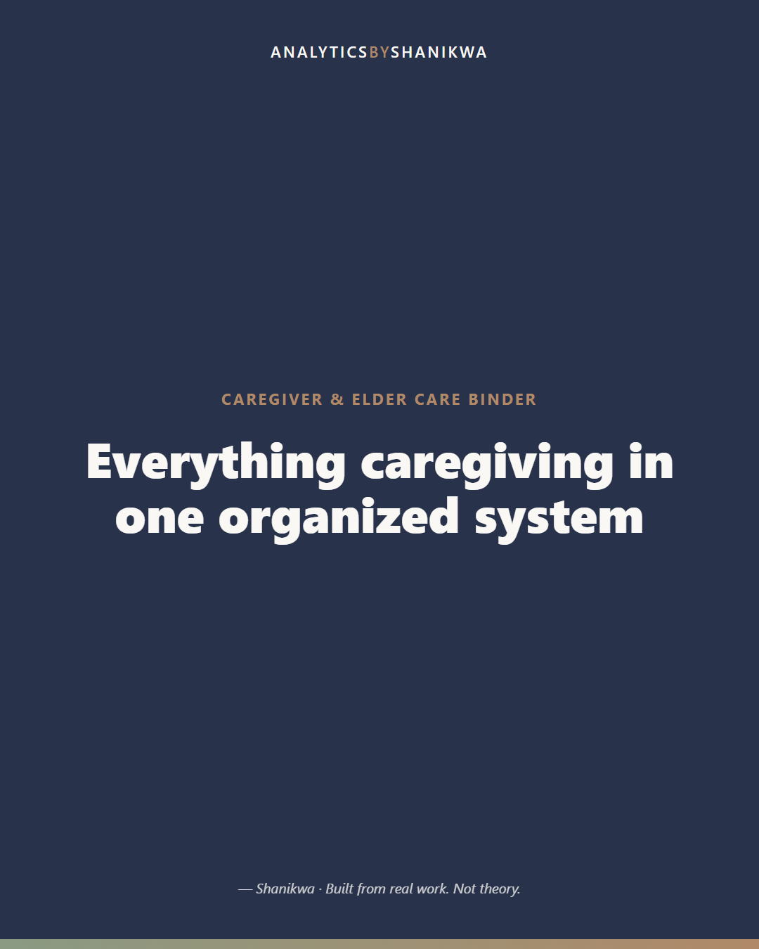 Caregiver & Elder Care Binder — product cover