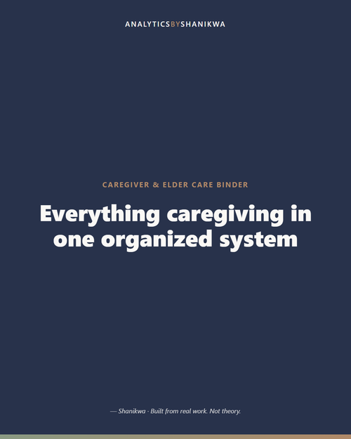 Caregiver & Elder Care Binder — product cover