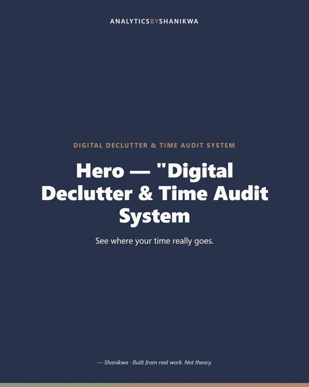 Digital Declutter & Time Audit System — product cover