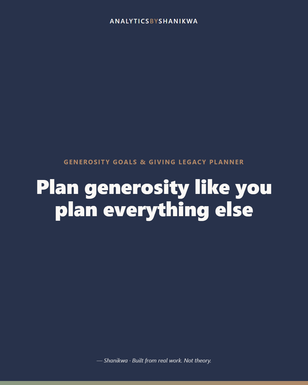 Generosity Goals & Giving Legacy Planner — product cover