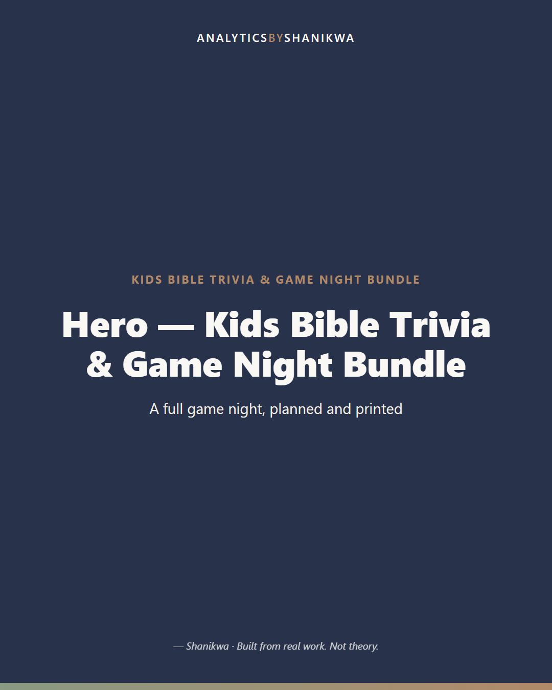 Kids Bible Trivia & Game Night Bundle — product cover