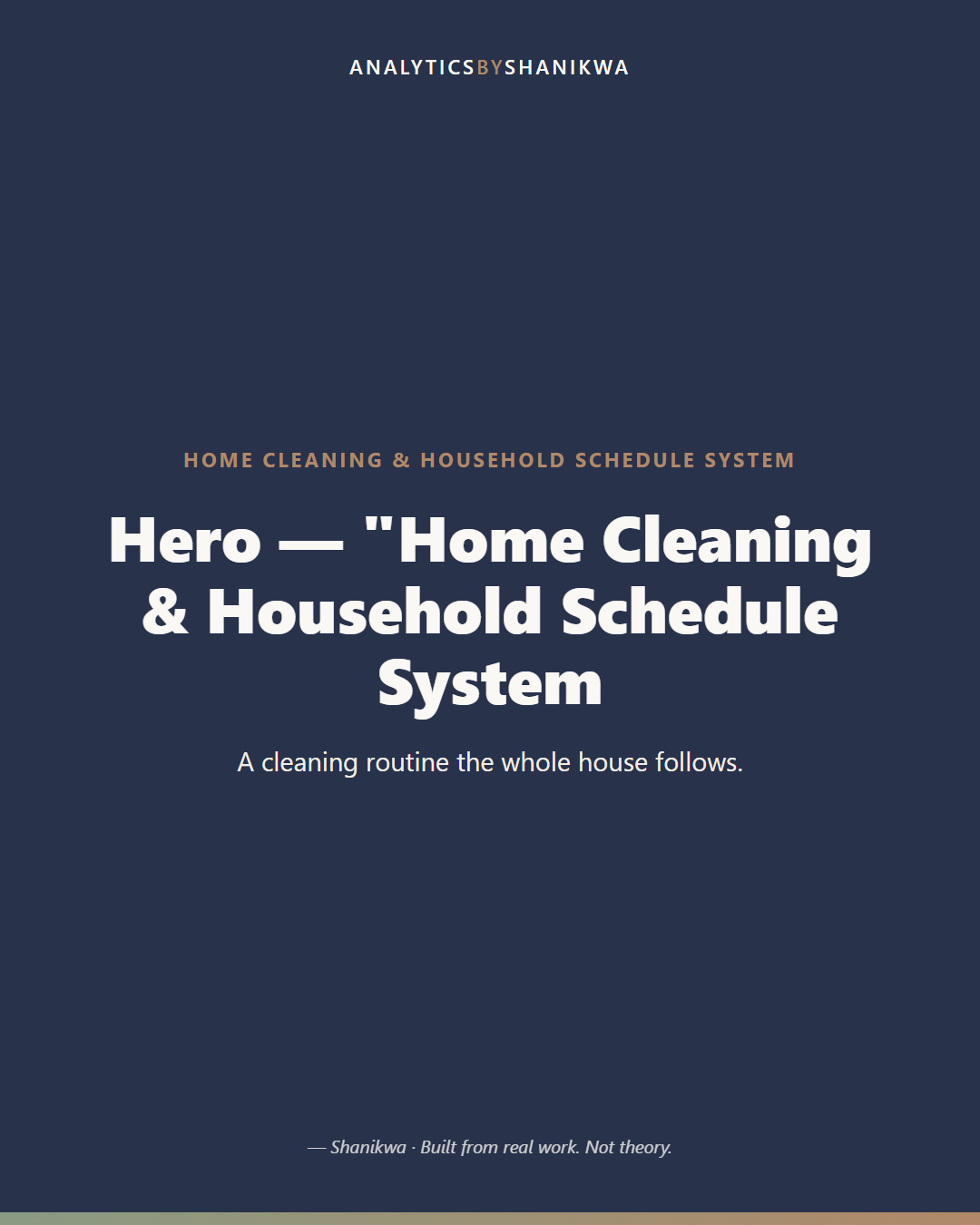 Home Cleaning & Household Schedule System — product cover