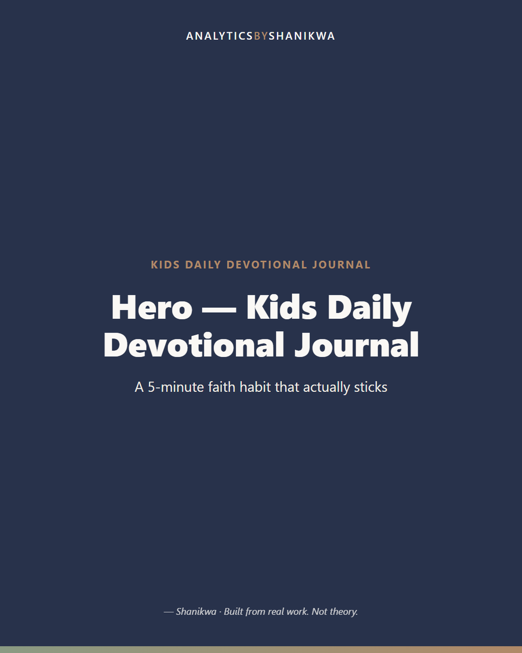 Kids Daily Devotional Journal — product cover