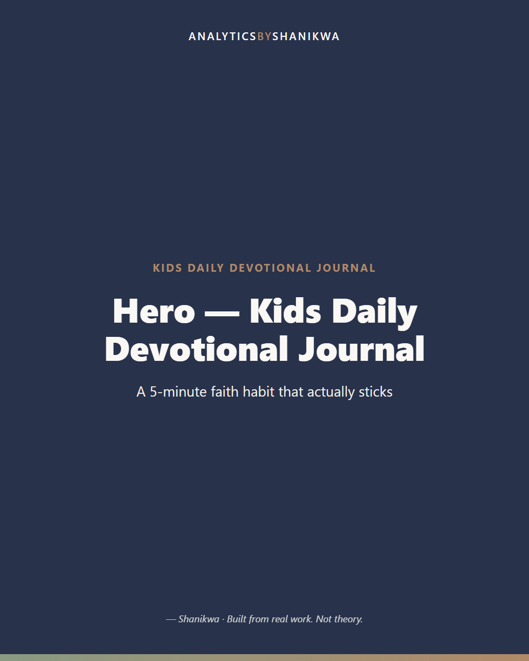 Kids Daily Devotional Journal — product cover