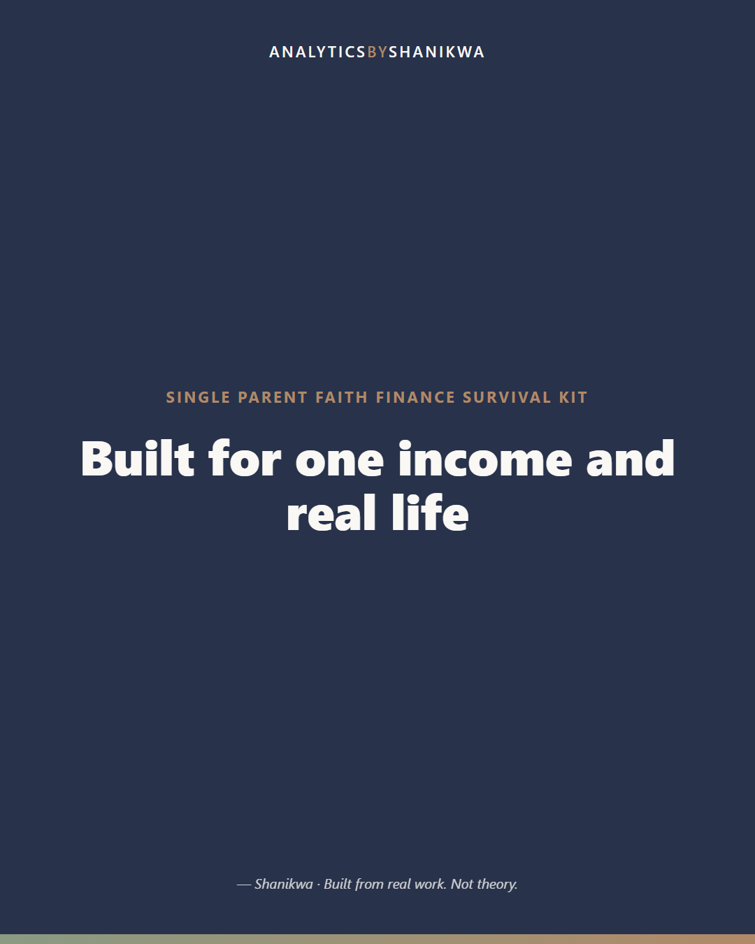 Single Parent Faith Finance Survival Kit — product cover
