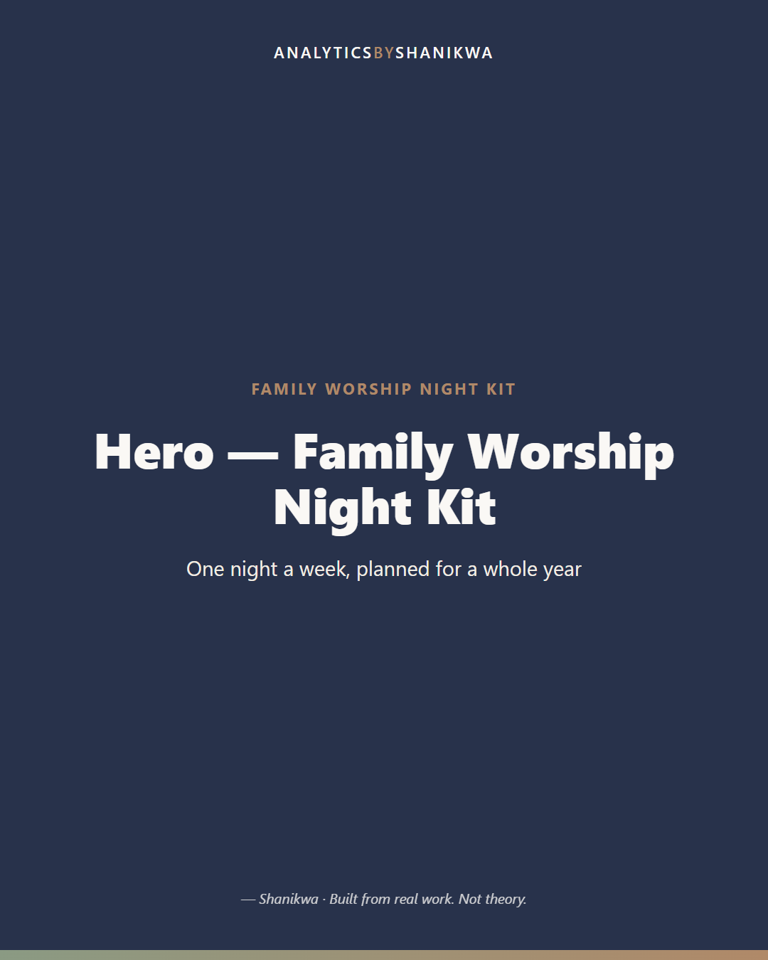 Family Worship Night Kit — product cover