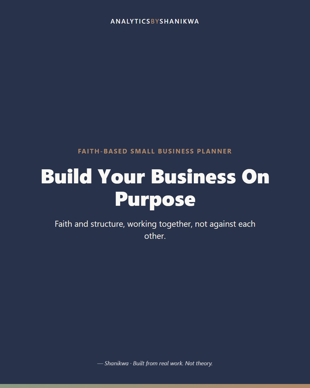 Faith-Based Small Business Planner — product cover