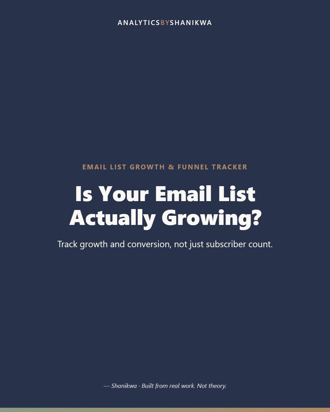 Email List Growth & Funnel Tracker — product cover