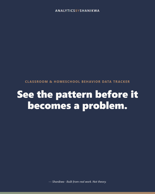Classroom & Homeschool Behavior Data Tracker — product cover