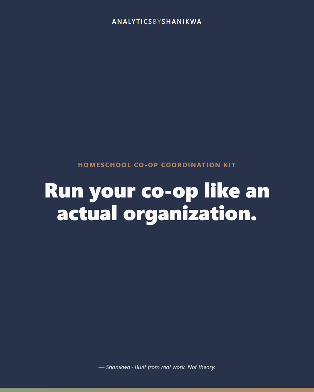 Homeschool Co-op Coordination Kit — product cover