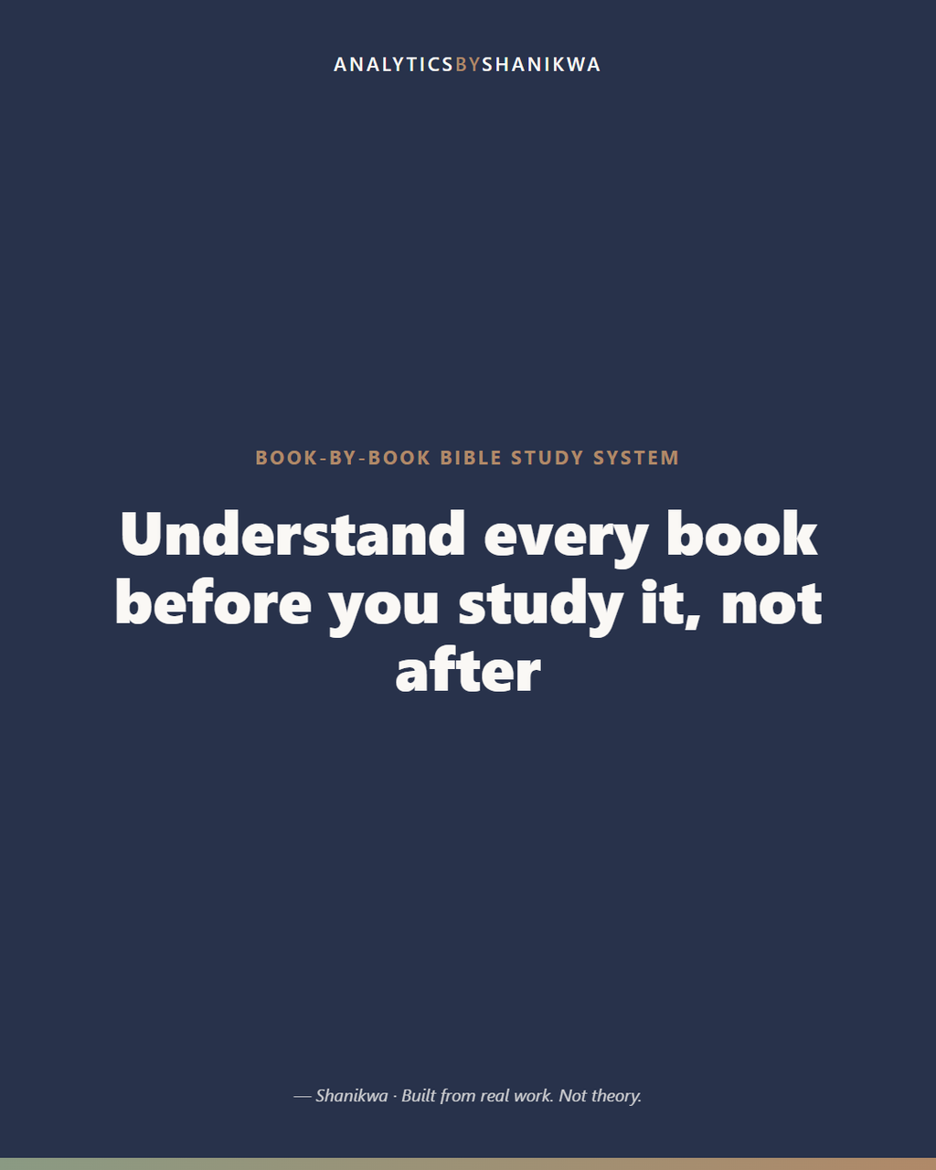 Book-by-Book Bible Study System — product cover