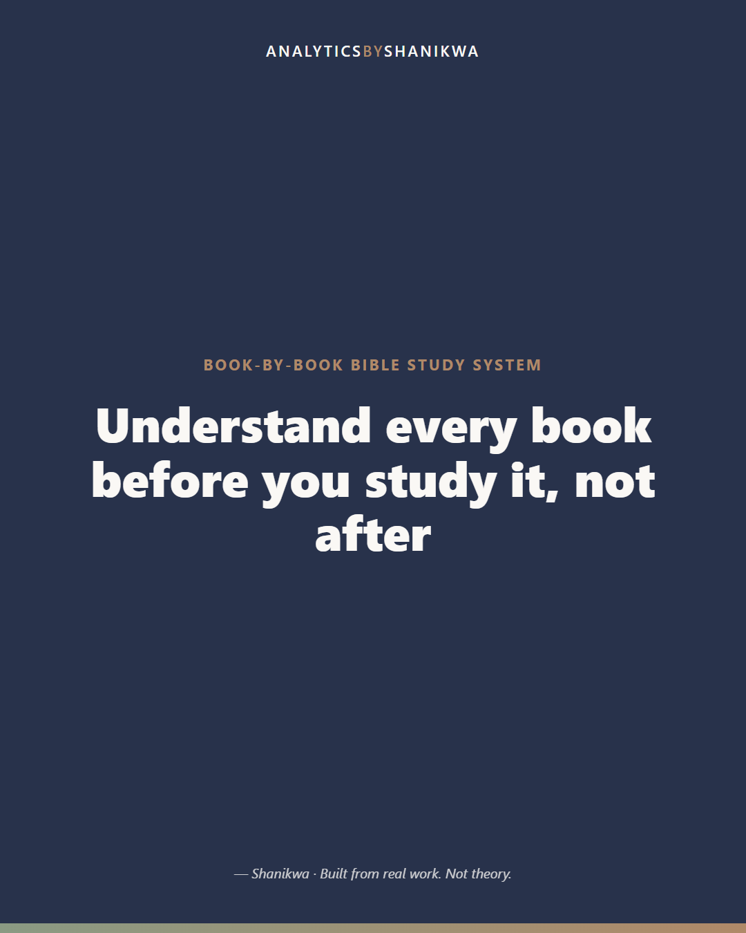 Book-by-Book Bible Study System — product cover