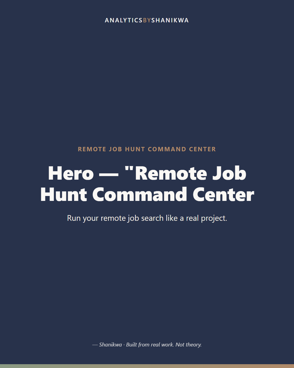 Remote Job Hunt Command Center — product cover