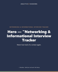 Networking & Informational Interview Tracker — product cover