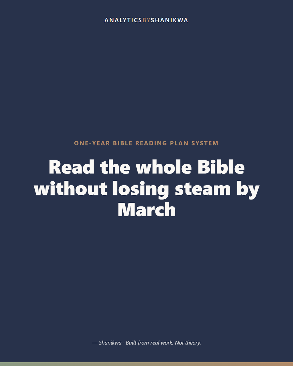 One-Year Bible Reading Plan System — product cover