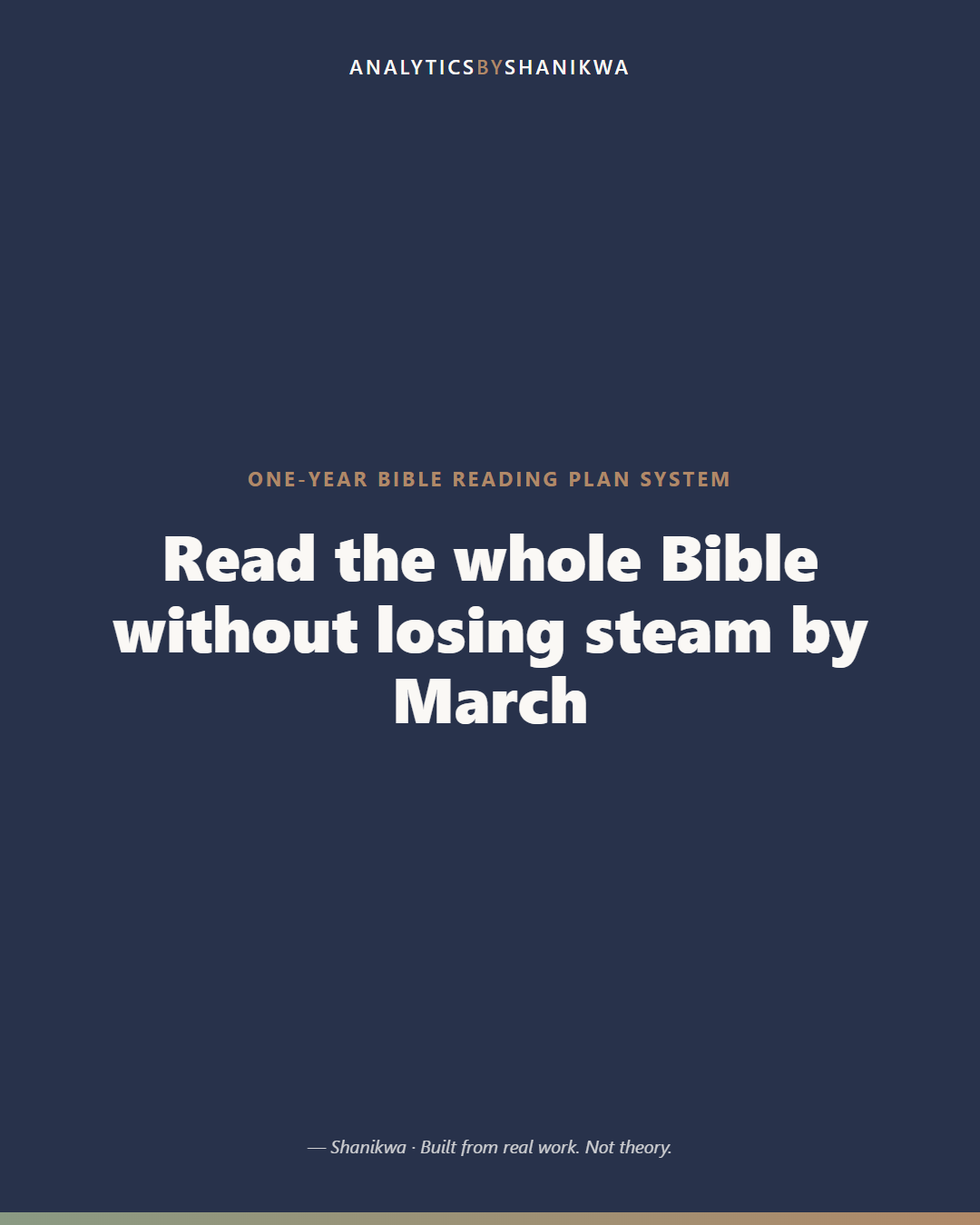 One-Year Bible Reading Plan System — product cover
