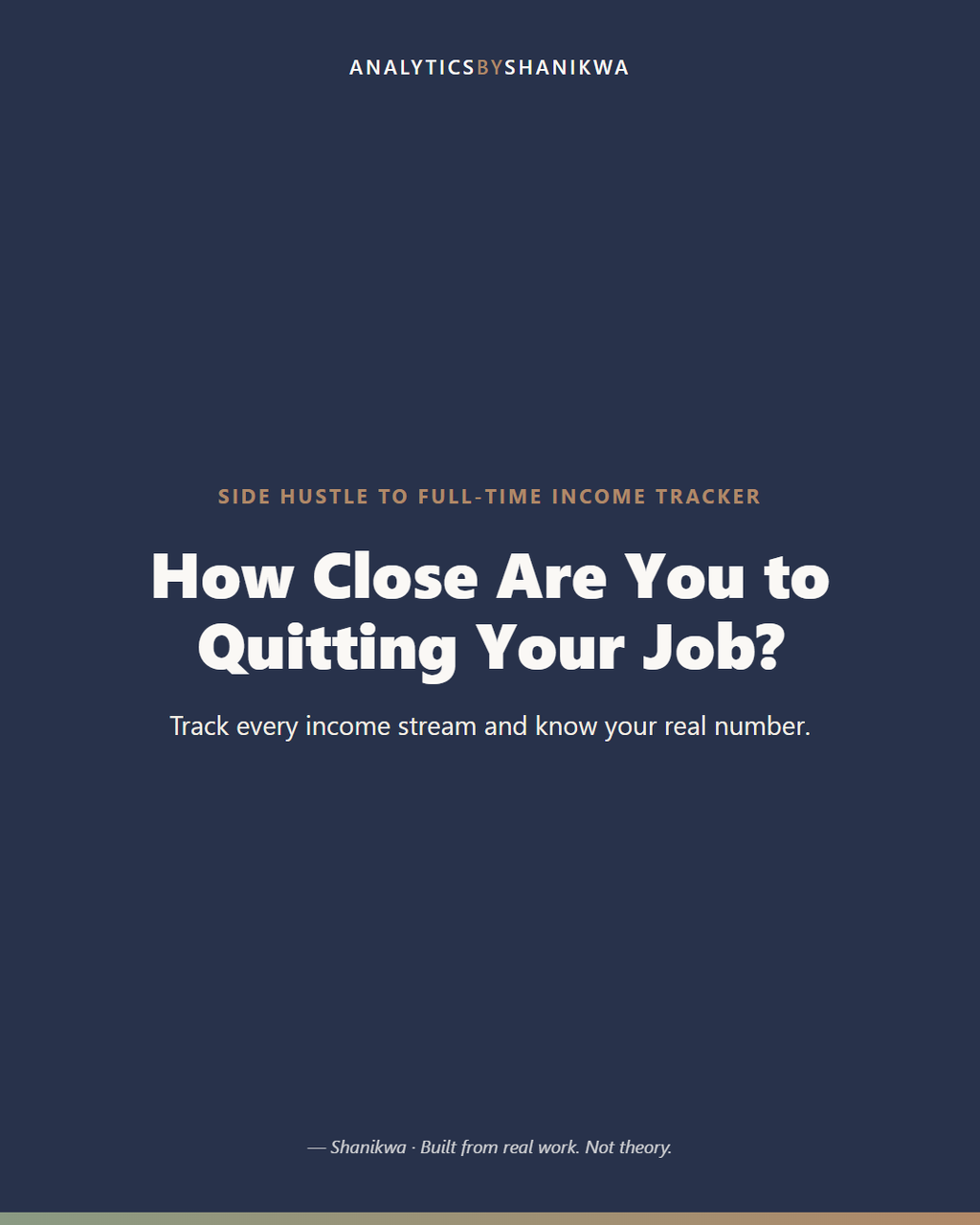 Side Hustle to Full-Time Income Tracker — product cover