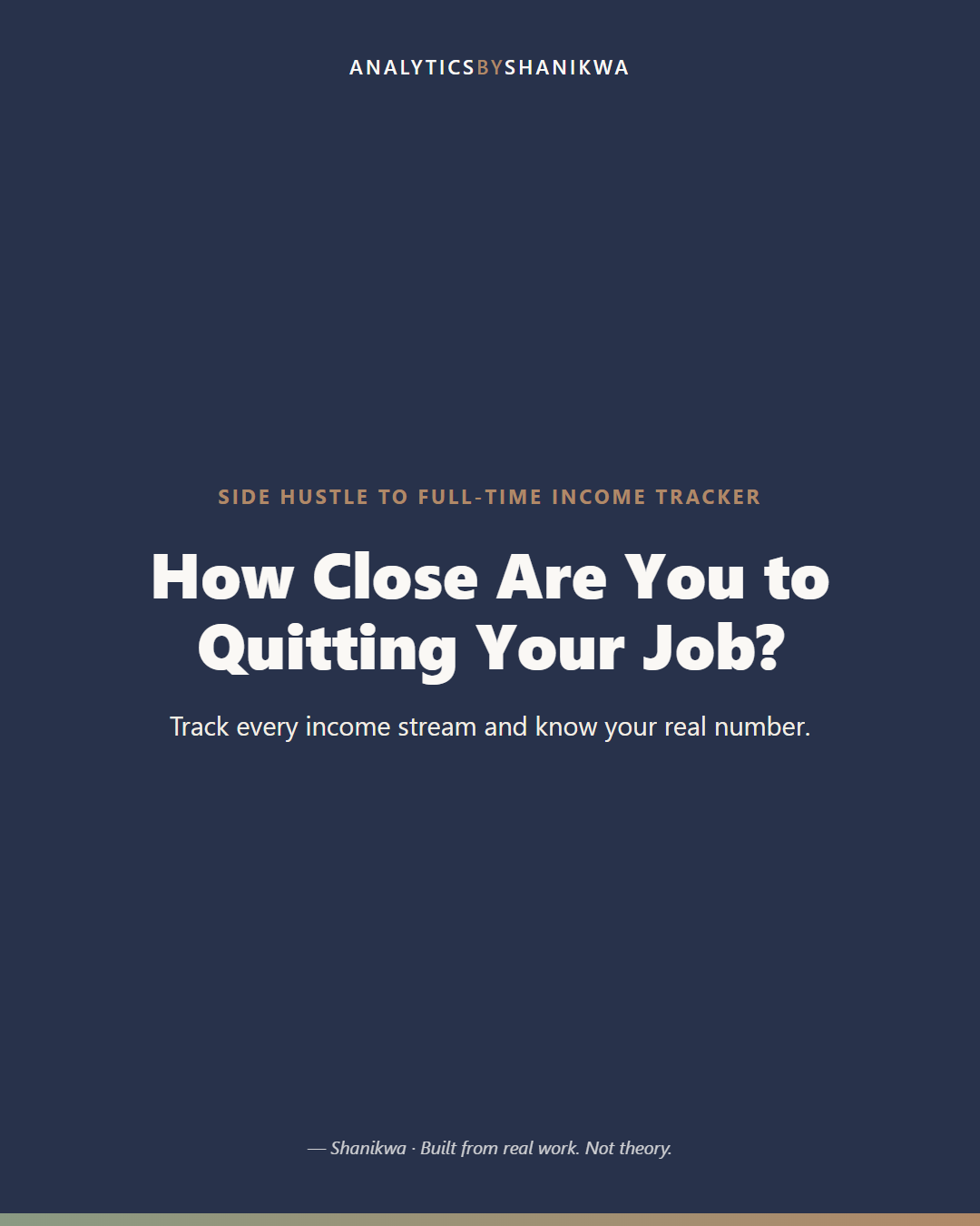 Side Hustle to Full-Time Income Tracker — product cover